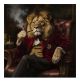 Lion Smoking Cigar